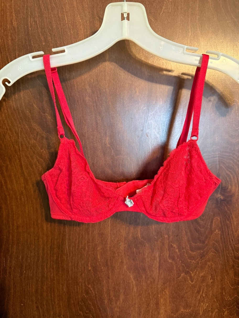 Victoria’s Secret red lace bra